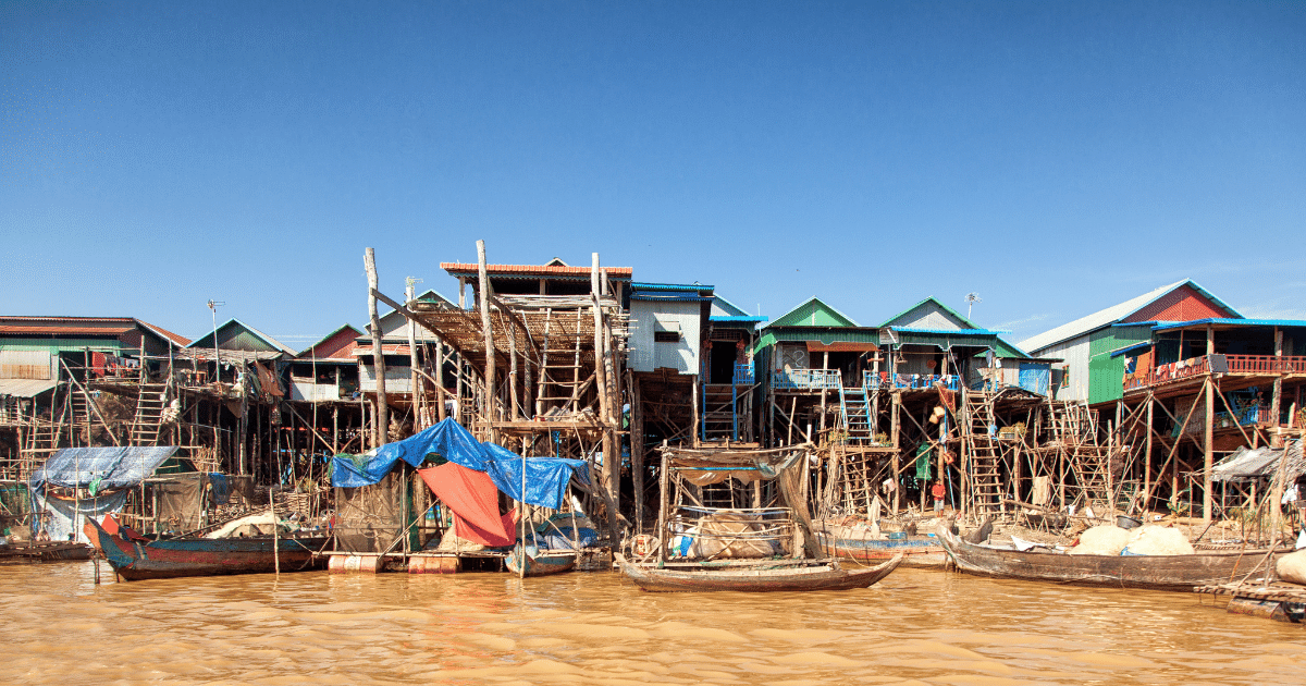 Kampong Pluk is a traditional fishing village built on stilts above the Tonle Sap Lake. It is one of the largest and most picturesque floating villages in Cambodia, attracting visitors from all over the world.